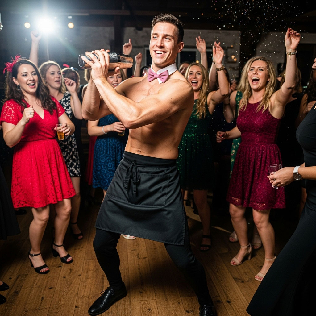 Buff Butlers Official shaking a cocktail like a pro