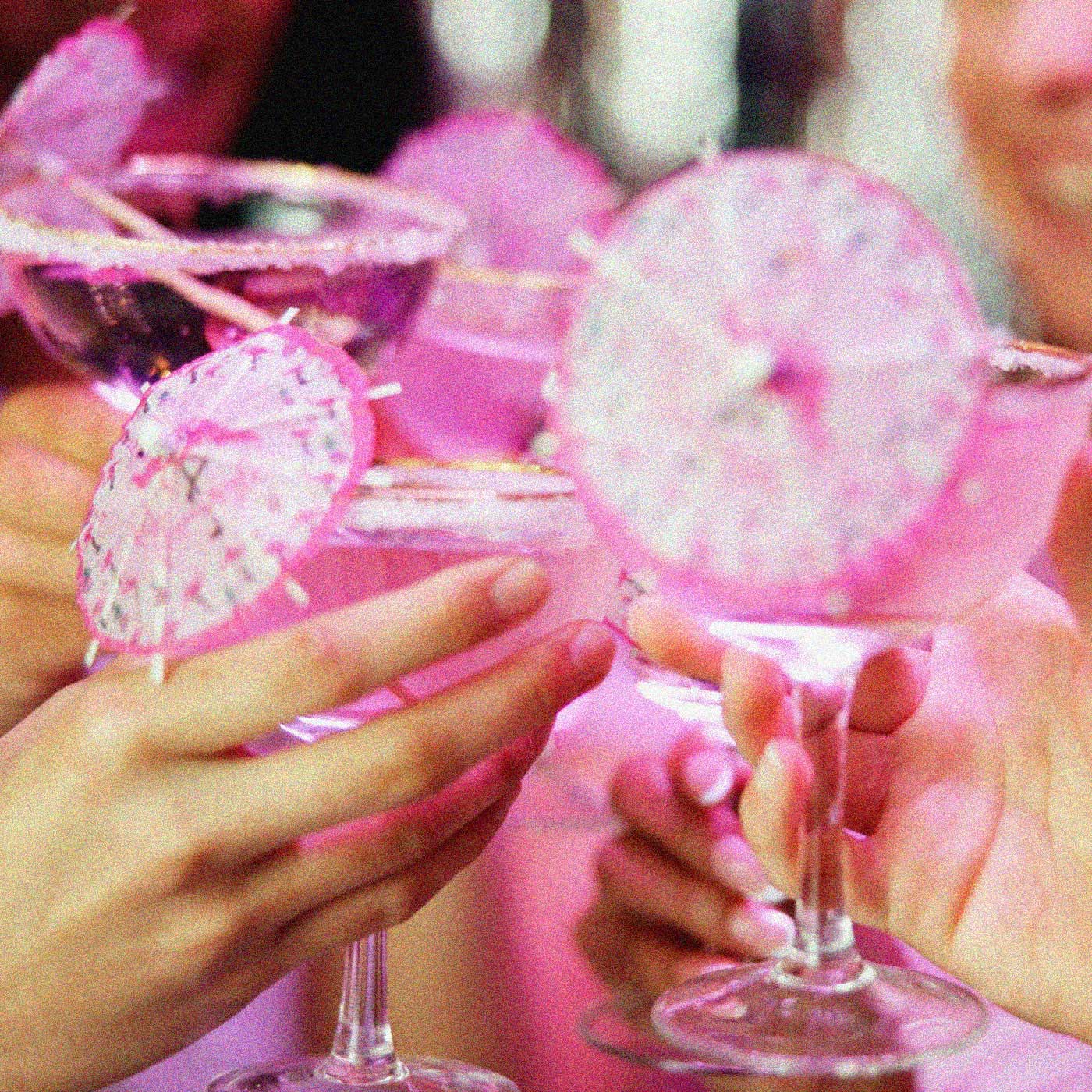 Pink cocktails served by Buff Butlers Official